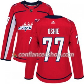 Adidas Maillot de Hockey Washington Capitals T.J. Oshie 77 2017-2018 Rouge Authentic - Femme